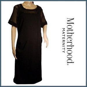 ❤️ NWT ❤️ Motherhood Black SS Maternity Dress XL